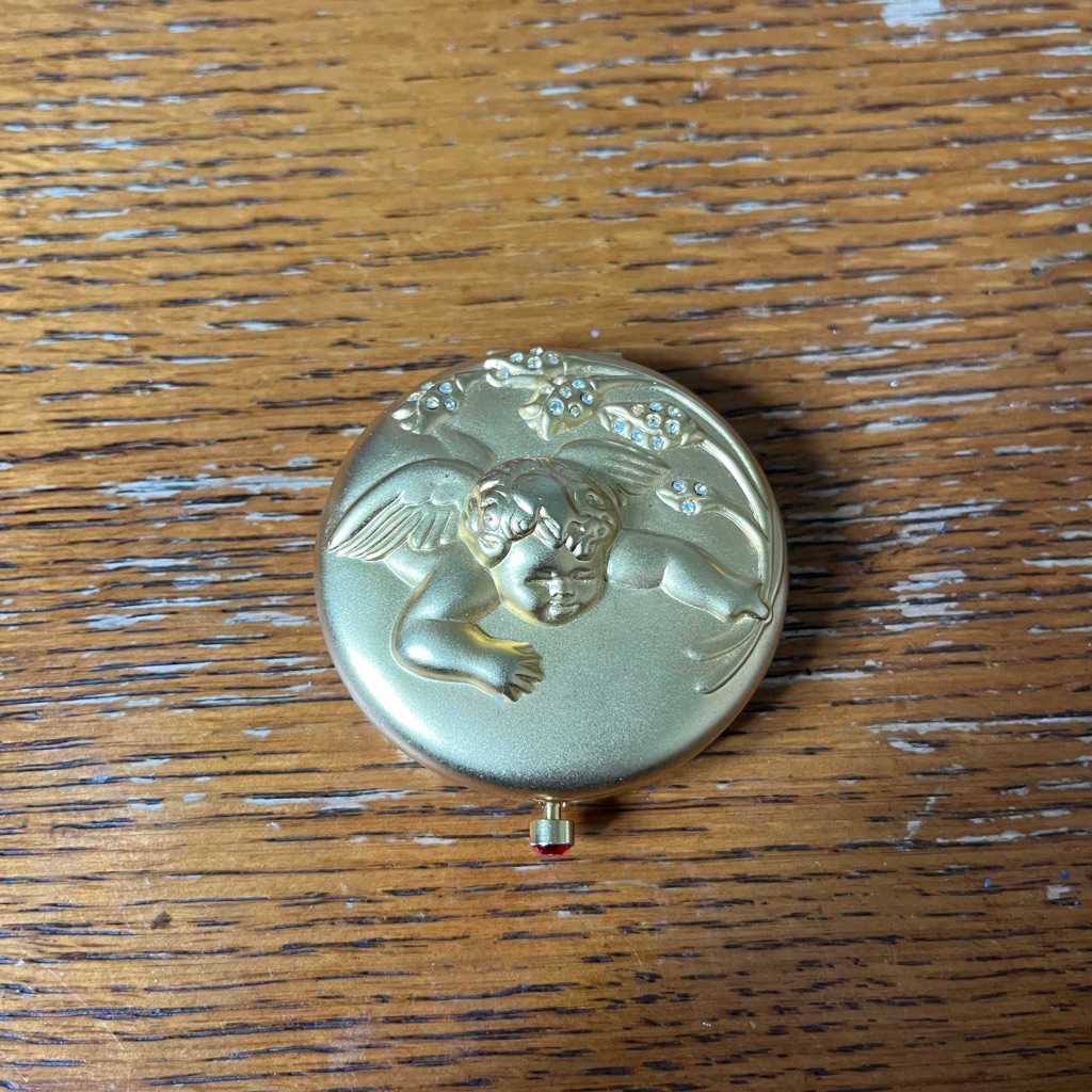 Gold Angel Motif Compact Estee Lauder